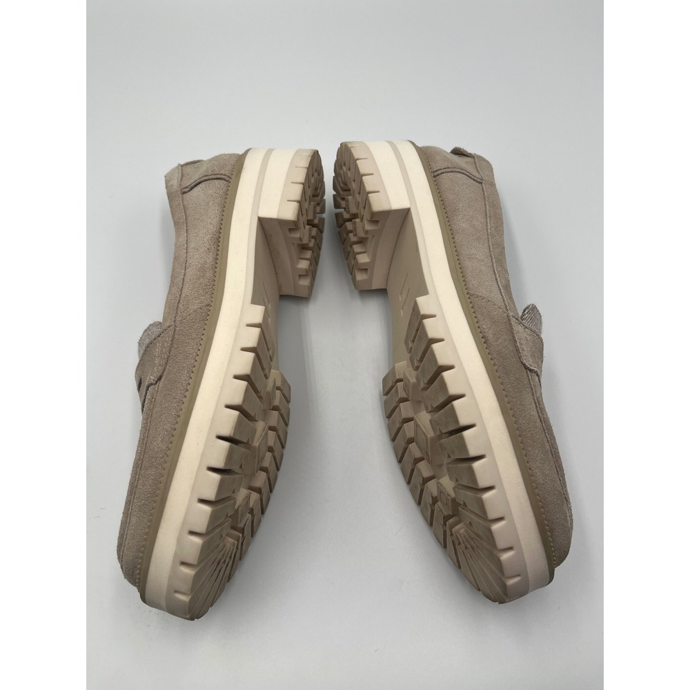 TOMS Suede Penny Loafers Women's 6.5 Taupe Lug Sole Platform Shoes - Picture 10 of 12